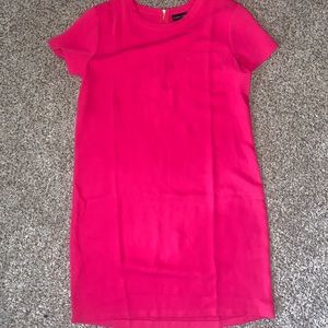 Pink shirt dress